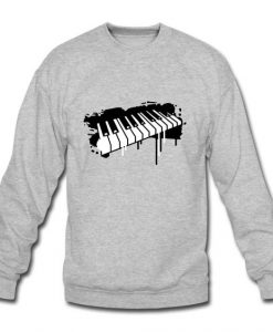 Piano keyboard in graffiti Sweatshirt DV01