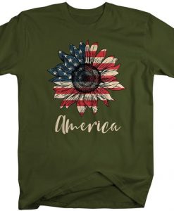 America Sunflower T Shirt SP14A0