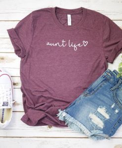Aunt Life Script T Shirt AF2JN