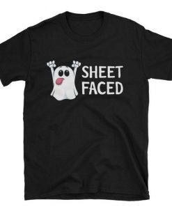 Sheet Faced Funny Ghost Halloween T-shirt